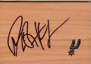 San Antonio Spurs DeJuan Blair Signed Floorboard