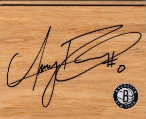 Brooklyn Nets Andray Blatche Autographed FloorBoard