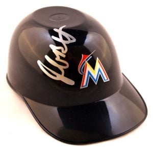 Miami Marlins Rob Brantly Signed Sundae Mini Helmet