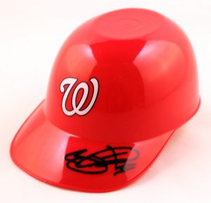 Washington Nationals Zach Walters Signed Sundae Mini Helmet