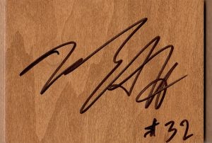 Atlanta Hawks Mike Scott Signed Floorboard