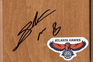 Atlanta Hawks Shelvin Mack Signed Floorboard