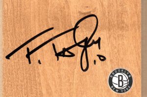 Brooklyn Nets Tyshawn Taylor Signed FloorBoard