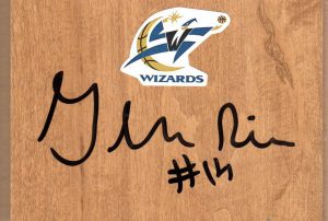 Washington Wizards Glen Rice Jr Signed FloorBoard