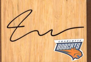Charlotte Bobcats Josh McRoberts Signed FloorBoard