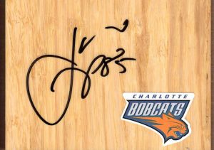 Signed Charlotte Bobcats Jannero Pargo FloorBoard