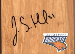 Charlotte Bobcats James Southerland Signed FloorBoard