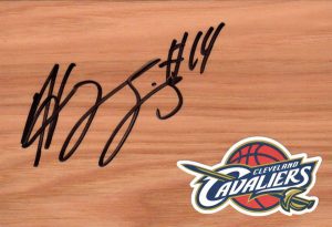 Cleveland Cavaliers Henry Sims Signed Floorboard