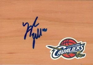 Cleveland Cavaliers Tyler Zeller Autographed Floorboard