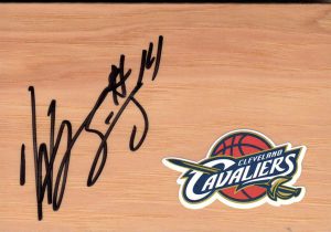 Cleveland Cavaliers Henry Sims Autographed Floorboard