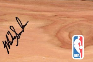 Phoenix Suns Michael Sanders Signed Floorboard