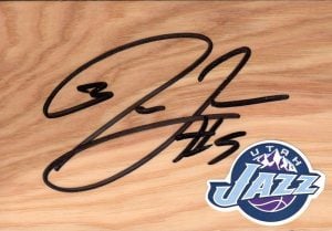 Utah Jazz John Lucas III Signed Floorboard