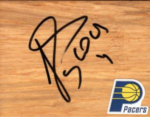 Indiana Pacers Luis Scola Signed Floorboard