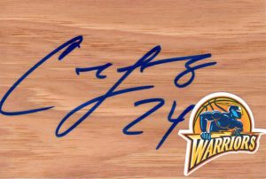 Golden State Warriors Carl Landry Signed Floorboard