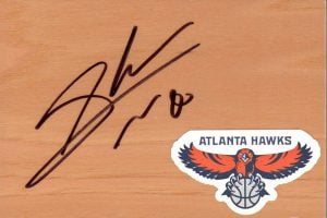 Atlanta Hawks Shelvin Mack Autographed Floorboard