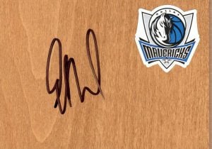 Dallas Mavericks Elton Brand Signed Floorboard