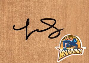 Golden State Warriors Toney Douglas Signed Floorboard