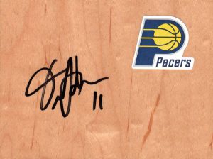 Indiana Pacers Orlando Johnson Signed Floorboard