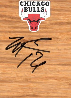 Chicago Bulls Marquis Teague Autographed FloorBoard