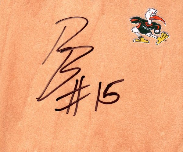Miami Hurricanes Rion Brown Autographed FloorBoard
