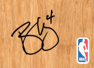 Los Angeles Lakers Ryan Kelly Signed FloorBoard