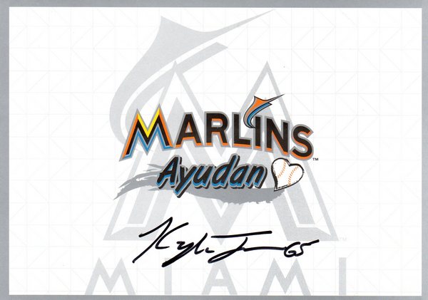 Miami Marlins Kyle Jensen Signed Postcard