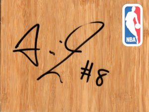 Orlando Magic Adonis Thomas Signed FloorBoard