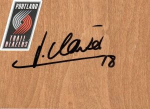 Portland Trail Blazers Victor Claver Signed FloorBoard