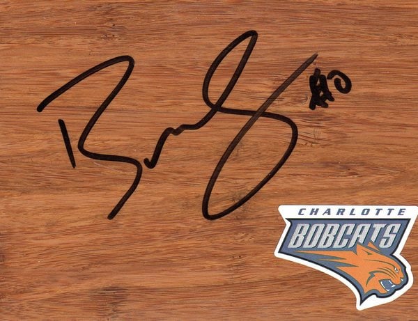 Charlotte Bobcats Bismack Biyombo Signed FloorBoard