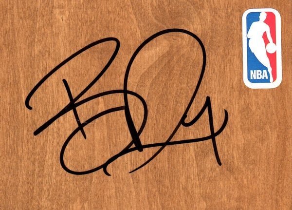 Golden State Warriors Brandon Rush Signed FloorBoard