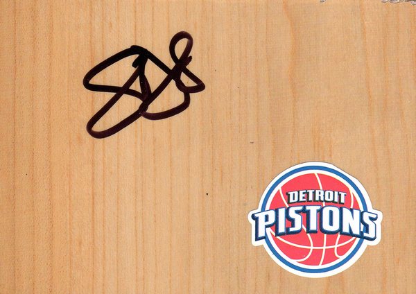 Detroit Pistons Spencer Dinwiddie Signed FloorBoard