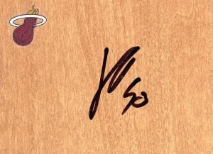 Miami Heat Joel Anthony Signed FloorBoard