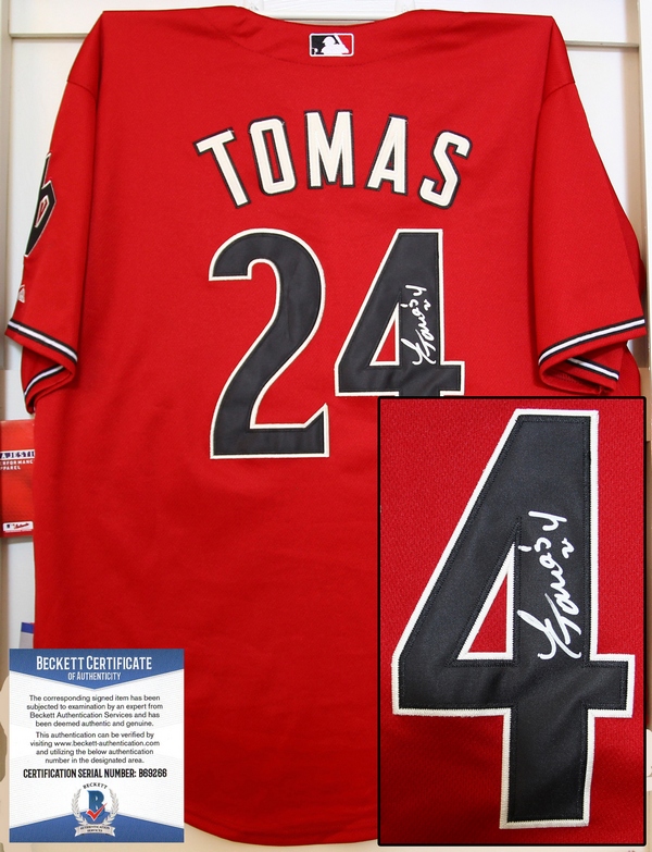 Arizona Diamondbacks Yasmany Tomas Signed Jersey Beckett BAS COA
