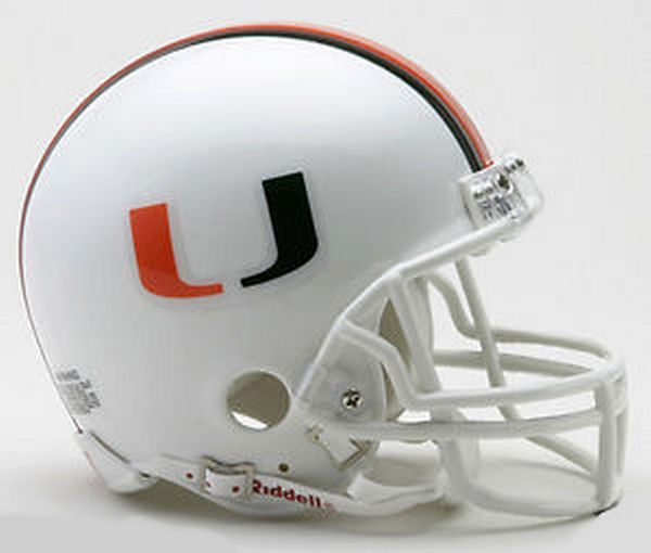 Miami Hurricanes Riddell UnSigned Mini Helmet