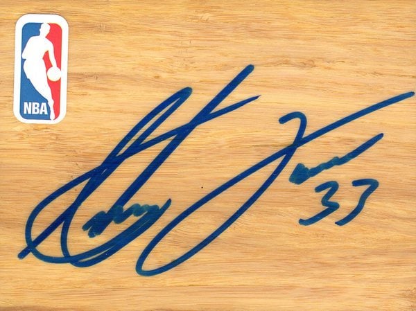 Golden State Warriors Antawn Jamison Signed FloorBoard