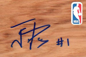 Washington Wizards Jared Dudley Signed FloorBoard