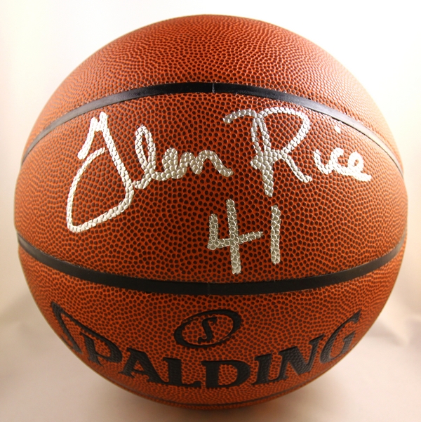Miami Heat Glen Rice Signed Basketball