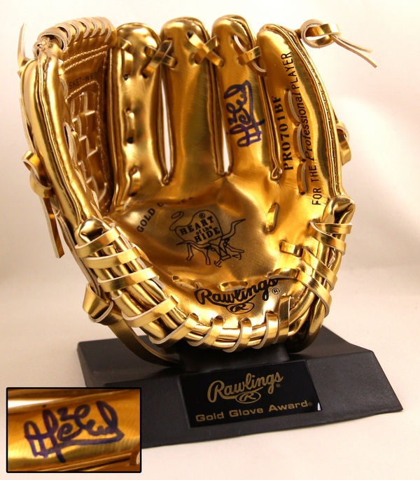 Alcides Escobar Signed Mini Gold Glove Trophy Kansas City Royals