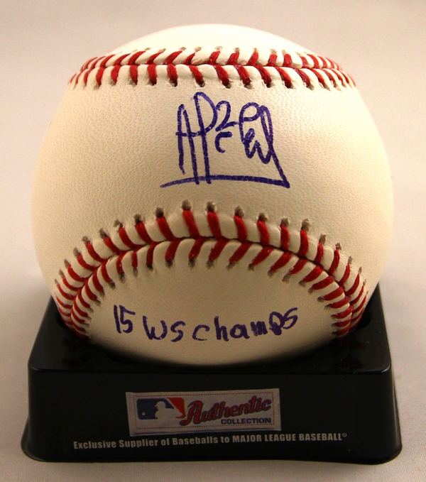 Alcides Escobar Signed Authentic MLB Baseball WS 2015 Champs