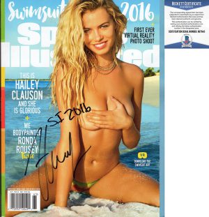 Hailey Clauson Autographed 2016 SI Swimsuit Magazine Full Auto Sports Illustrated Beckett BAS