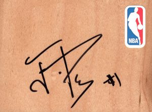 Washington Wizards Jared Dudley Signed FloorBoard