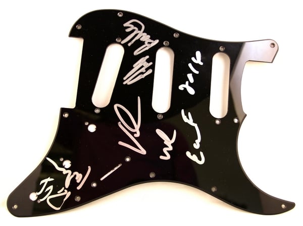 Earth Wind & Fire Signed Electric Pickguard Philip Bailey Verdine White Ralph Johnson
