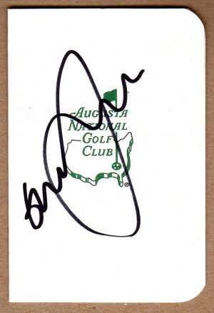 Graeme McDowell Signed Masters Scorecard
