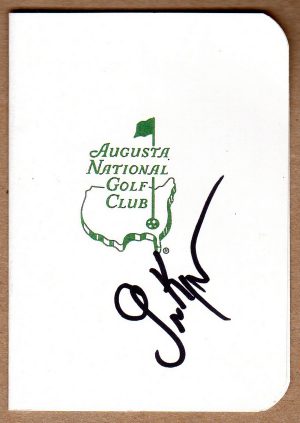 Golfer Soren Kjeldsen Signed Masters Scorecard