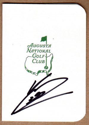 Yusaku Miyazato Signed Masters Scorecard