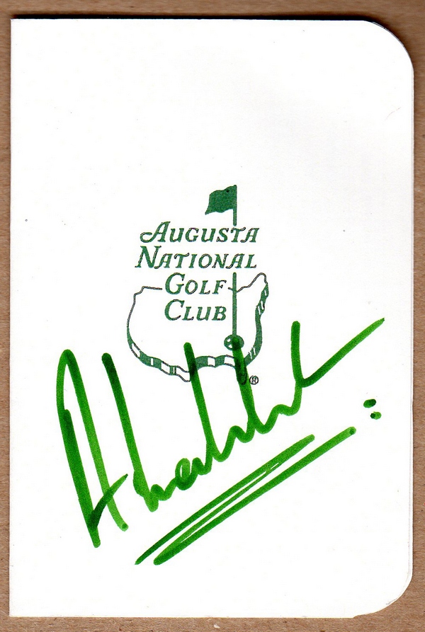 Golfer Anirban Lahiri Signed Masters Scorecard