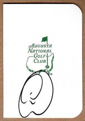 Golfer Bernd Wiesberger Signed Masters Scorecard