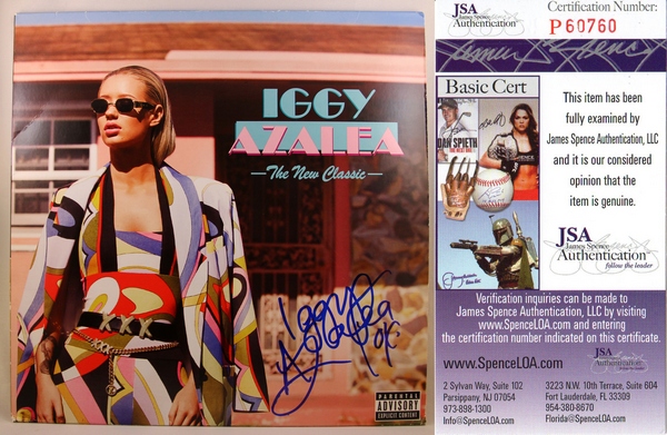 Iggy Azalea Signed Vinyl LP Album The New Classic JSA Authenticated