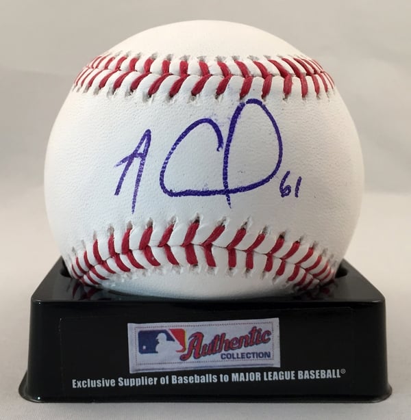 Miami Marlins Adam Conley Signed Authentic MLB Baseball