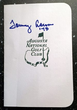 Tommy Aaron Signed Masters Scorecard